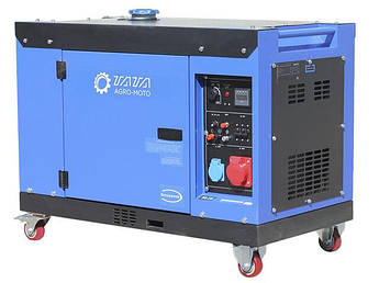 Генератор безшумний дизельний ТАТА JM10000TD 6.5/6.8KW (однофазний, зі свічкою накала)