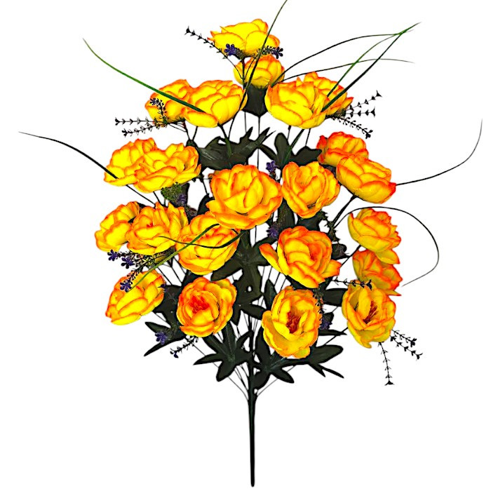 Штучні квіти букет піони густі Роузі, 72см, фото 1