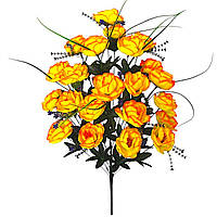 Штучні квіти букет півонії густі Роузі, 72см