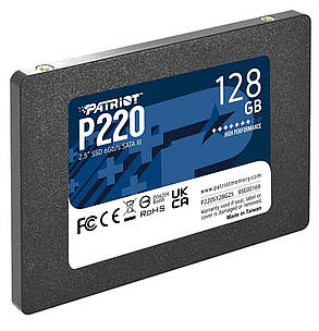 Накопичувач SSD 128GB Patriot P220 2.5" SATAIII TLC (P220S128G25), фото 4