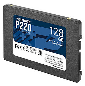 Накопичувач SSD 128GB Patriot P220 2.5" SATAIII TLC (P220S128G25), фото 3