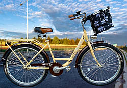 Дорожній міський 26 Alicia Royal жіночий велосипед Люкс Україна з кошиком і фарою