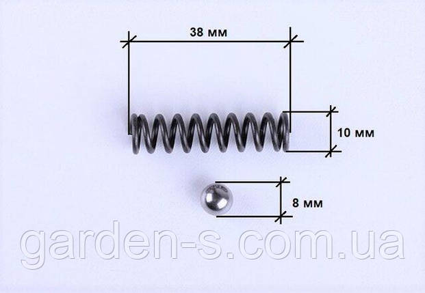 Пружина з кулькою фіксують вилку передач ТАТА на дизельний двигун 180N, фото 3