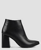 Ботильйони високі жіночі демісезонні чорні натуральна шкіра ALROMARO — розмір 36 (22,7 см) (модель: ALR1927-83Kblack)