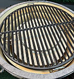 Комплект з каменю, чавунної решітки та дворівневої системи з нержавіючої сталі для керамічних грилів 47 см, фото 2