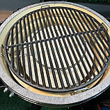 Комплект з каменю, чавунної решітки та дворівневої системи з нержавіючої сталі для керамічних грилів 47 см, фото 3