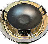 Комплект з каменю, чавунної решітки та дворівневої системи з нержавіючої сталі для керамічних грилів 47 см, фото 6