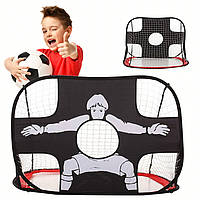 Складані футбольні ворота 2в1 з мішенню для тренувань