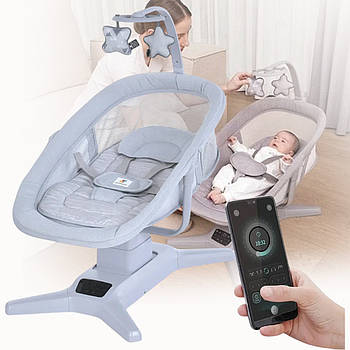 Закачуючий центр шезлонг таймер на 7 режимів з керуванням через телефон і москітною сіткою Mastela 8301