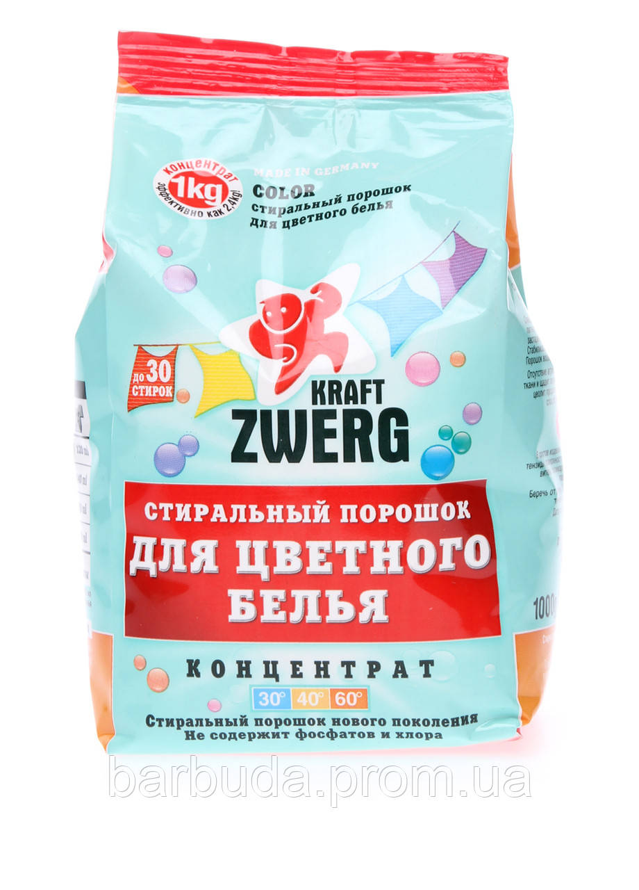 Пральний порошок для кольорової білизни "KRAFT ZWERG"