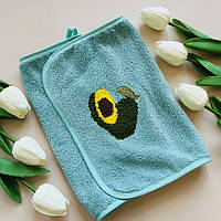 Рушник кухонний з петелькою (мікрофібра)- Авокадо, 25*50 см, колір бірюзовий, арт 017982, 1 шт, Бірюзовий