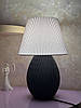Настільна лампа чорна з білим абажуром, 38 см, цоколь E14, кнопка на шнурі, фото 4