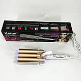 Щипці плойка кучері для волосся, Стайлер для волосся Щипці гофрування FL-10, фото 6