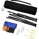 Сітка 3в1 для бадмінтону, волейболу та тенісу Garden Line TIS7529  Синій, фото 4