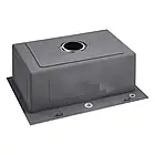 Кухонна мийка Luminex 60×45 PVD з графітовим покриттям + змішувач Graz030-T з висувним дворежимним виливом, фото 5