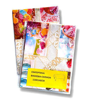 Скатертина великодній малюнок вінілова-силіконо 110*140 мм