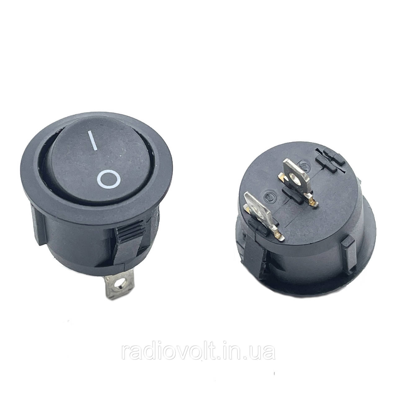 Перемикач, кнопка KCD1-105, АС 250В 6А (Чорний)