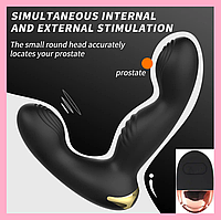 Вібратор для чоловіків, Вібромасажер простати на пульті, Стимулятор анальний з вібрацією, Інтимні іграшки