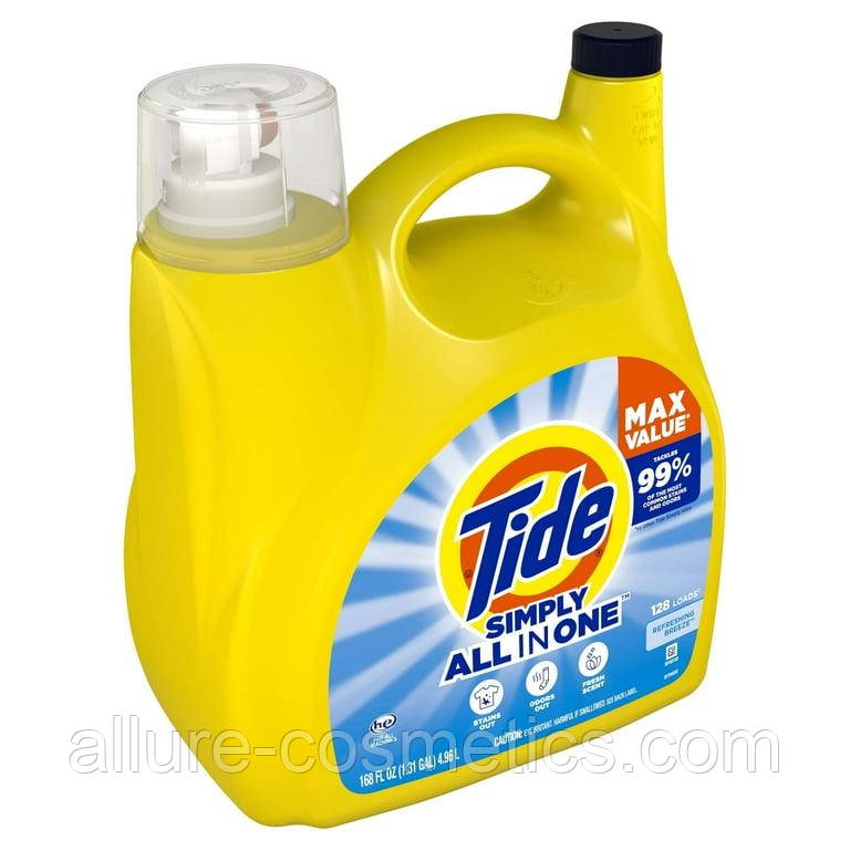 Рідина для прання Tide Simly All in One Laundry Detergent Liquid Soap Refreshing breez 4.96L 128 loads (США)
