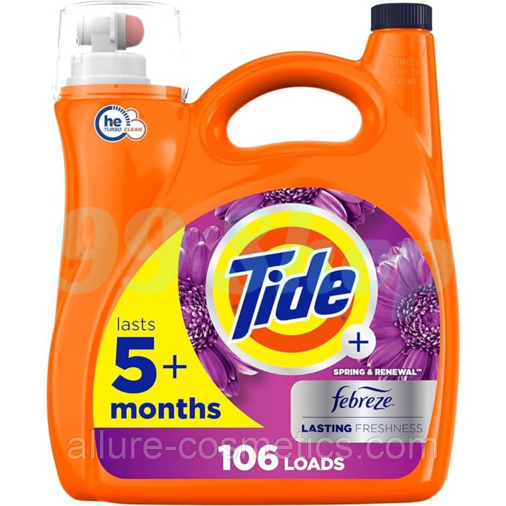 Рідина для прання Tide Febreze Spring Laundry Detergent Liquid Soap 4.4L 106 loads (США)