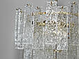 Люстра підвіс з скляними елементами на 8 ламп, колір хром, фото 3