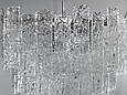 Люстра підвісна з скляними елементами на 10 ламп, колір хром, фото 2