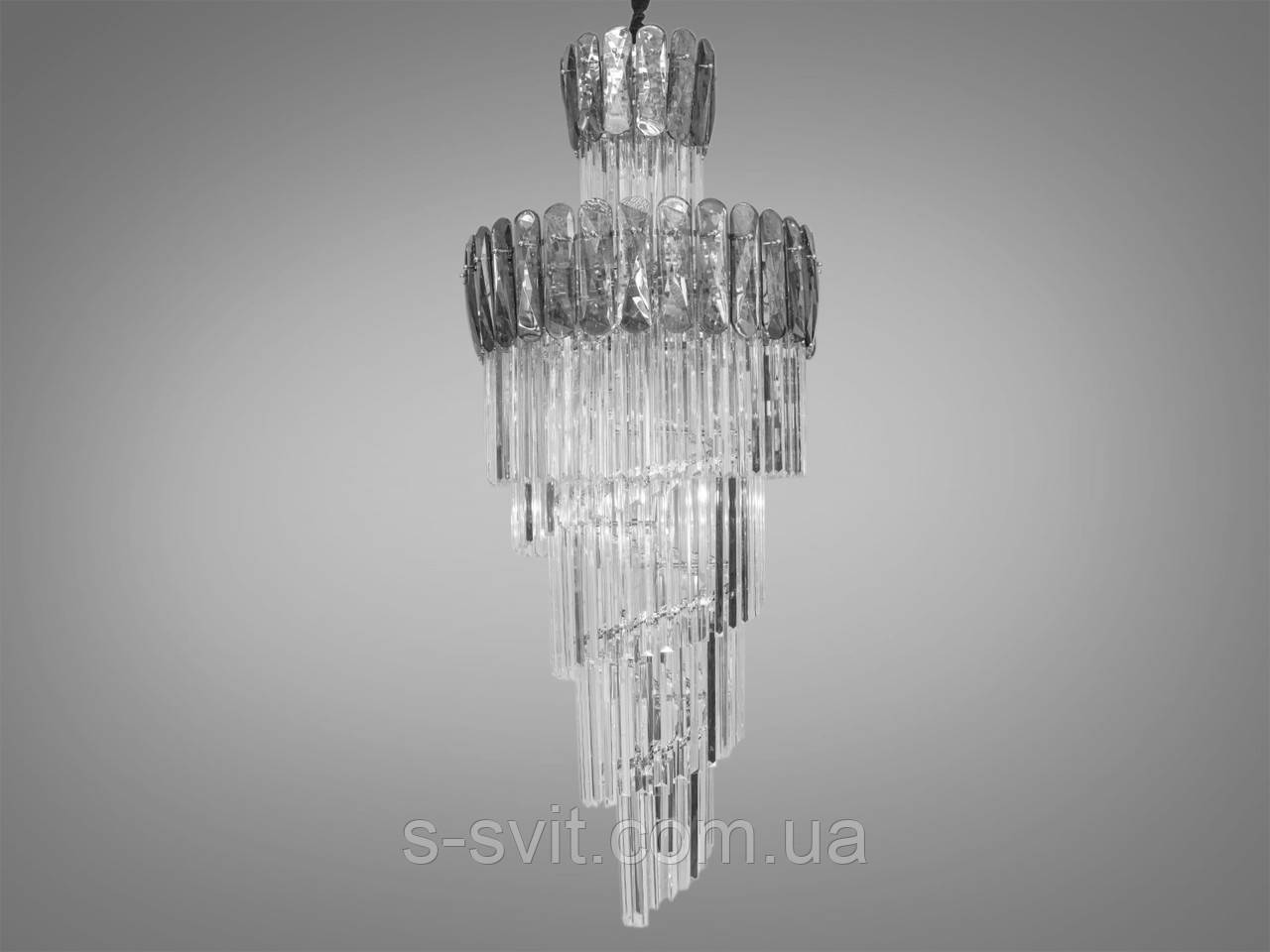 Кришталева люстра під 27 лампи, хром, фото 1
