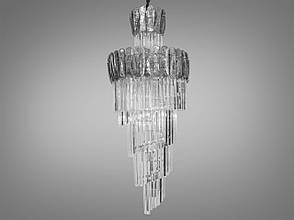 Кришталева люстра під 27 лампи, хром