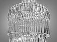 Кришталева люстра каскад в сучасному стилі, 52 лампи, хром, фото 2