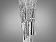 Кришталева люстра каскад в сучасному стилі, 52 лампи, хром, фото 3