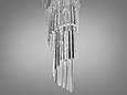 Кришталева люстра каскад в сучасному стилі, 52 лампи, хром, фото 4