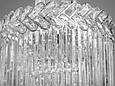 Каскадна кришталева люстра на 26 ламп, срібного кольору, фото 3