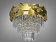 Кришталева люстра "Торт" на 10 ламп, колір-золото, фото 2