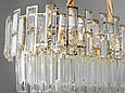 Підвісна кришталева люстра овальної форми, 12 ламп, хром, фото 4