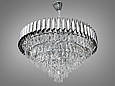 Каскадна кришталева люстра круглої форми, 18 ламп, фото 2