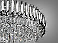 Каскадна кришталева люстра круглої форми, 18 ламп, фото 4