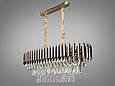 Колоритна кришталева люстра овальної форми для зали на 8 ламп, фото 2