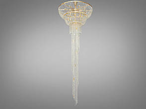 Кришталева люстра "Кришталевий каскад" на 22 лампи, колір золото