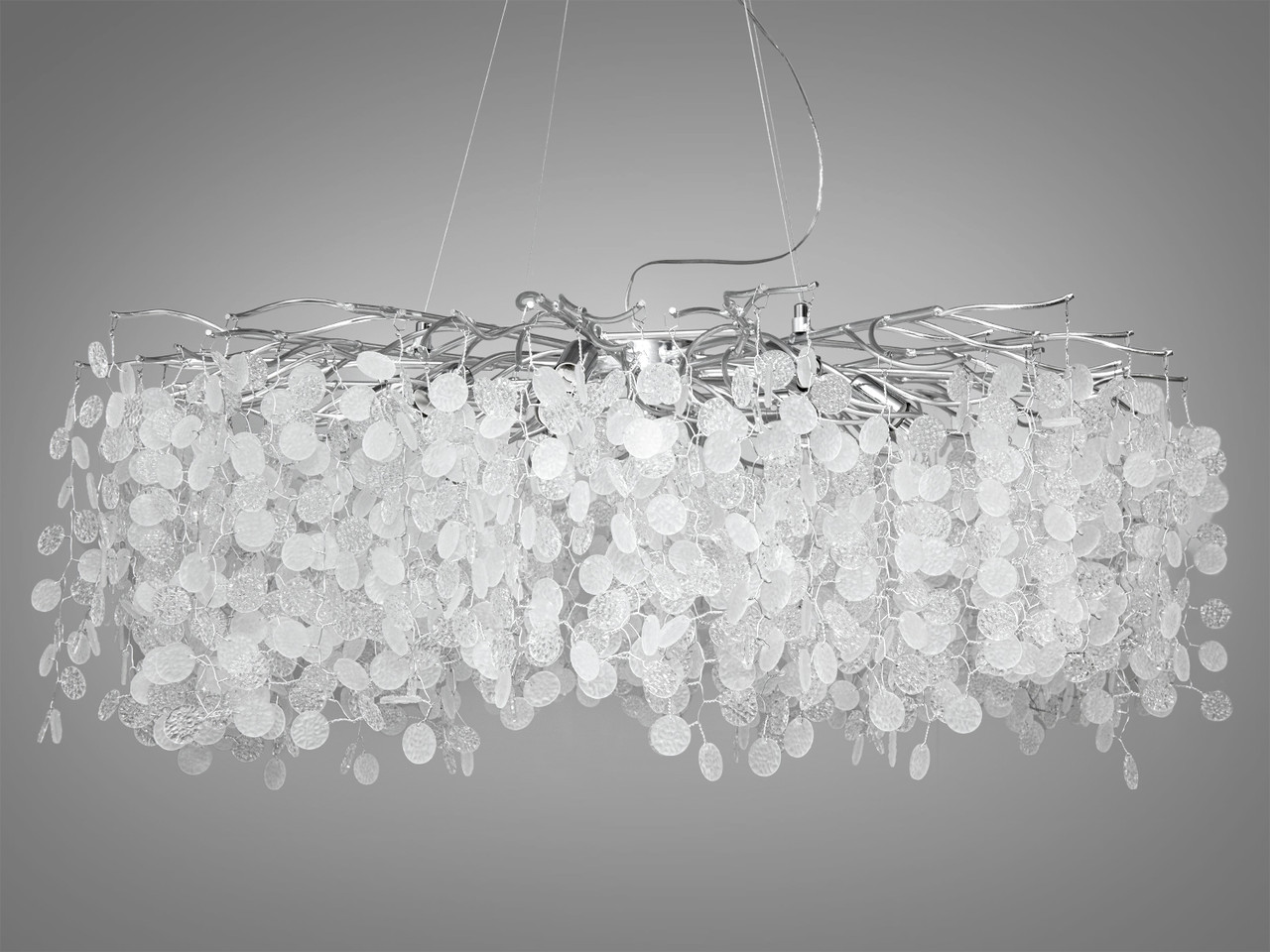 Кришталева люстра "Гліцинія" на 14 ламп, золотого кольору, фото 1