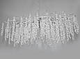 Кришталева люстра з алюмінієвими гілочками "Гліцинія" витягнутої форми, фото 2