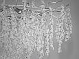 Кришталева люстра з алюмінієвими гілочками "Гліцинія" витягнутої форми, фото 3