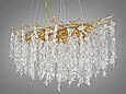 Кришталева люстра "Гліцинія" витягнутої форми, 15 ламп, золото, фото 2
