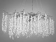 Підвісна люстра «Гліцинія» витягнутої форми, 10 ламп, хром, фото 2