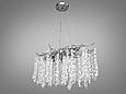 Підвісна люстра «Гліцинія» витягнутої форми, 10 ламп, хром, фото 3