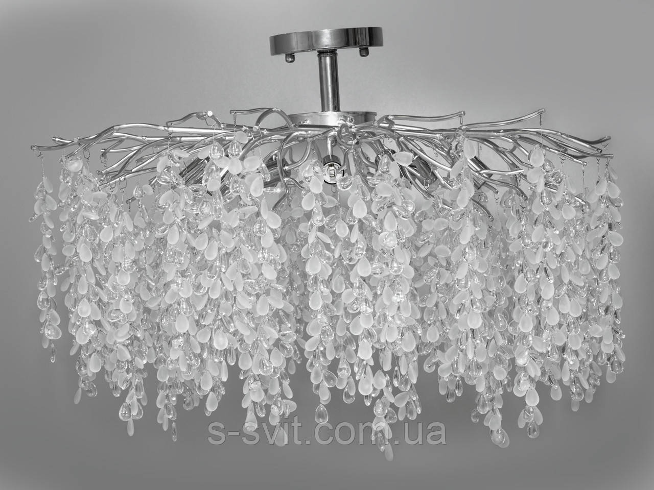 Кришталева люстра "Гліцинія",  9 ламп, золотиста, фото 1