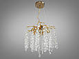 Хрустальна люстра Гліцинія з алюмінієвими елементами, 6 ламп, фото 2