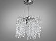 Кришталева люстра Гліцинія з алюмінієвим каркасом на 6 ламп, хром, фото 2