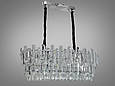 Кришталева люстра овальної форми на 8 ламп, хром, фото 2