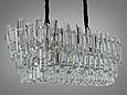 Кришталева люстра овальної форми на 8 ламп, хром, фото 3