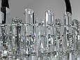 Кришталева люстра овальної форми на 8 ламп, хром, фото 4